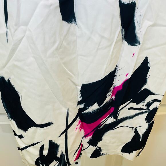 Milly Floral Midi Long Pencil Skirt - Women Size 4 - White - Picture 7 of 7